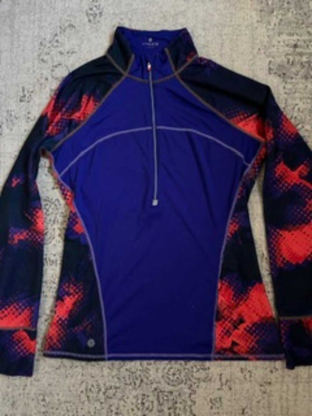 🧡3/15 Athleta Running Wild 2.0 Half Zip Activewear Top Purple Red S